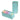 Boite turquoise de 6 savons macarons assortis