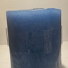 .Mottle Pillar Candle 3x4..Dark Blue a