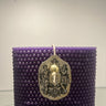 Bead Candle Oval Shape 5x4Violet as pillar/Lavende