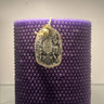 Bead Candle Oval Shape 5x6Violet as pillar/Lavende