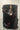 .Embross Peony Pattern Black Pillar Candle 3x4..Bl