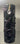 .Embross Peony Pattern Black Pillar Candle 3x9..Bl