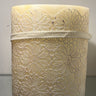 Embross Flower Patten Black Lantern Candle /LBlack