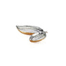 FEATHER DOUBLE DISH SILVER/GOLD