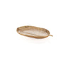 Feather wide oval tray gold