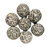 porcelain balls small black w/ white tatto