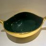 CUSTOM POD BOWL EMERALD W/GOLD