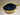 CUSTOM POD BOWL INDIGO W/GOLD