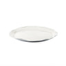 LG RUFFLED OVAL PLATTER SILVER W/SNOW