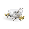 BUTTERFLY GINKGO GLSS NUT DISH