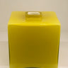 VASE CUBE H19 18X18 YELLOW