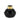 VASE IMPERO ROUND H18 D21 BLACK
