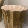 VASE BRASS CONC.W/STRIPES H18