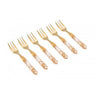 Luna dessert fork gold with gold ring