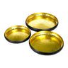 Plates Lotus leaf gold set of 3