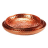 Plates Lotus leaf copper set of 3