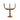 Candle holder 3-rod copper/white