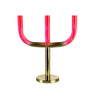 Candle holder 3-rod gold/pink