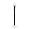 CANDLEH.DAX FLOWER II H50 D11 BLACK WHITE