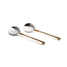 DJEMBE SALAD SERVER LONG GOLD