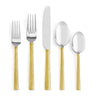 WHEAT 5-PCS FLATWARE SET-GOLD