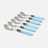 Laura table spoon with silver plated ring turquois