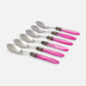 Laura table spoon with silver plated ring pink