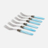 Laura table fork silv. plated ring turquoise