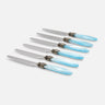 Laura table knife silv. platedring turquoise