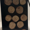 .Infused 2 Cut Round Wood Pillar Candle 4x6..Blac
