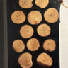 .Infused 1 Cut Round Wood Pillar Candle 4x9..Blac