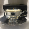 Candle in Silver Coffee Cups in Black paper boxWhi