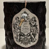 Diamond Pattern Pillar Candle / 3x4Black/Lavender