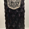 Diamond Pattern Pillar Candle / 3x12Black/Lavender