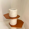 LAYERS WHITE GM CANDLE HOLDER
