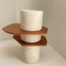 LAYERS WHITE MM CANDLE HOLDER