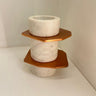 LAYERS WHITE PM CANDLE HOLDER