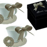 LOT 2 TASSES A CAFE TAUPE - NOEUD TAUPE