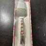 CANDY CAKE SERVER - RED/CLEAR- GLASS/STAINLESS STE