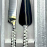 PEARL CAKE SERVING SET ( SET OF 2) - WHITE- ACRYLI