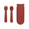 we might be tiny - Feedie "Fork & Spoon" Set /Rust