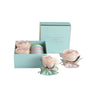 Boite 2 baby coussins & 4 macarons. Gourmandise turquoise