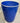 GLASS VASE BLUE H.9.5 D8.5