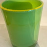 GLASS VASE GREEN H.11.5 D9