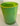 GLASS VASE GREEN H.11.5 D9
