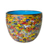 ROUGH MILLEFIORI GLASS BLUE H26 D30