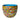 ROUGH MILLEFIORI GLASS BLUE H26 D30