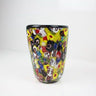 ROUGH MILLEFIORI VASE BLUE H17 D13